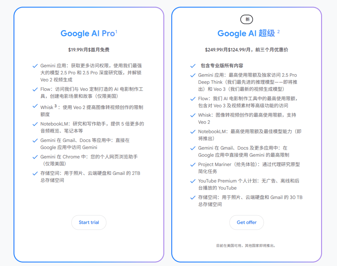 Google Ultra会员价格