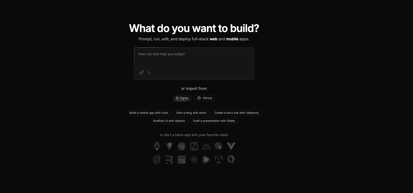 bolt.new提示词页面