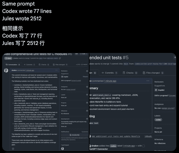Jules和OpenAI Codex对比